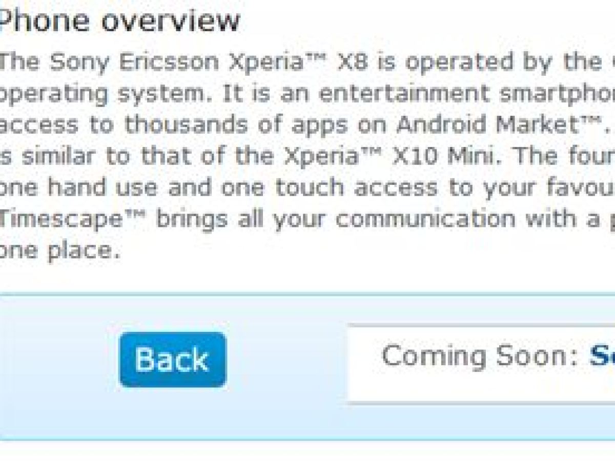 Sony Ericsson X8 : pour la rentrée ?