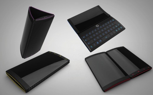 Le concept d’un androphone à trois écrans tactiles