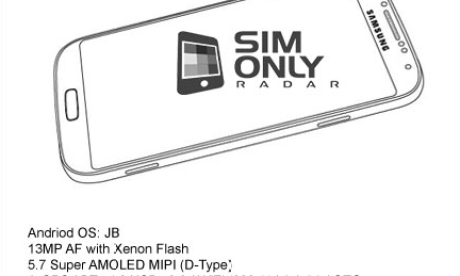 Samsung, un visuel et les caractéristiques du Galaxy Note 3...