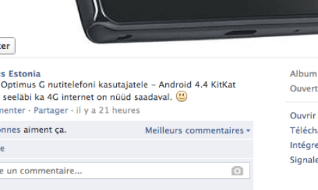 Optimus G : selon LG, Android 4.4 est disponible en Estonie