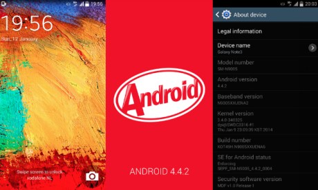 Galaxy Note 3 (SM-N900) : le modèle Exynos passe aussi à Android...