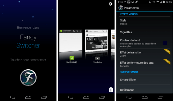 Fancy Switcher, un gestionnaire de tâches alternatif sur Android