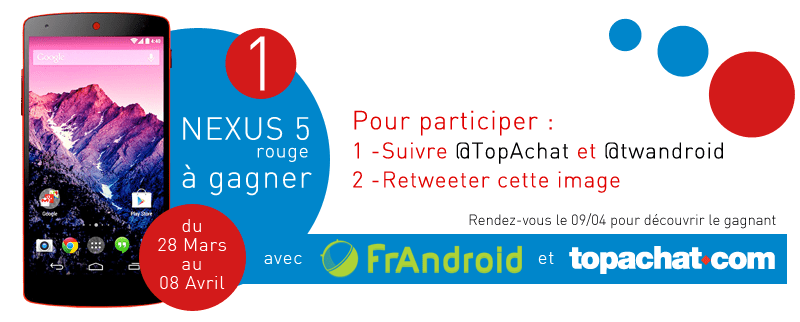 Concours : remportez un Nexus 5 rouge !