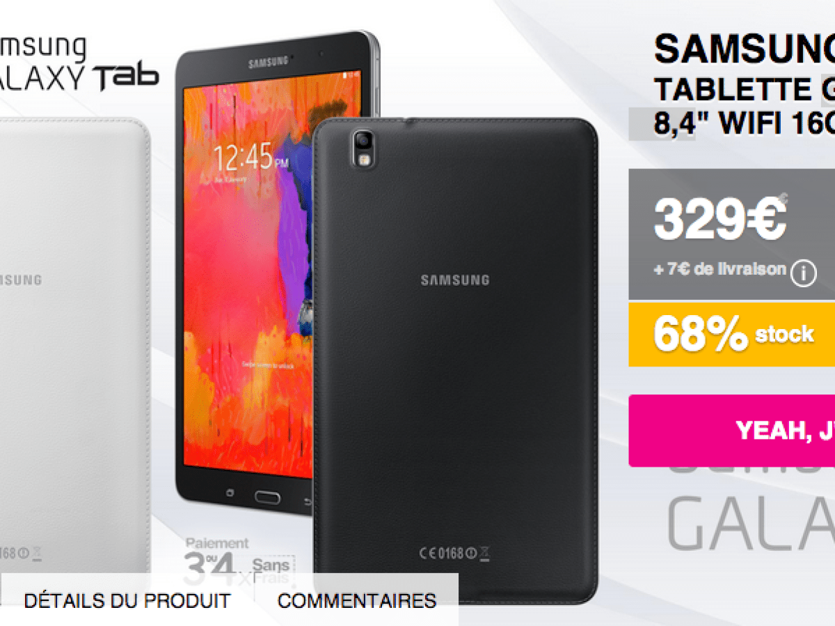 Bon plan : Galaxy Tab Pro 8.4 à 329 euros sur Qoqa.fr