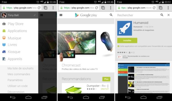 Le Google play décliné en version mobile Web !