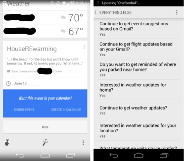 Google Now viendra détecter vos événements dans vos messages Gmail