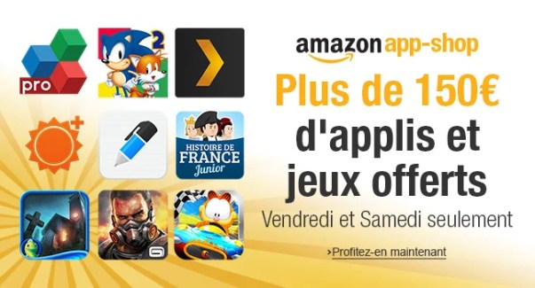 Soldes : Amazon offre 150 euros d’applications sur son App-Shop