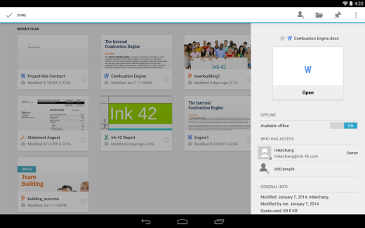 Suite à son intégration à Google Docs, Quickoffice va disparaître du Google Play