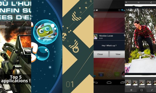 Les apps de la semaine : N.O.V.A 3, Hubble Bubbles, ULTRAFLOW, Popup Notifier Free et Adobe Photoshop Express