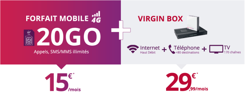 Virgin Mobile renouvelle sa box ADSL et propose un forfait data 20 Go