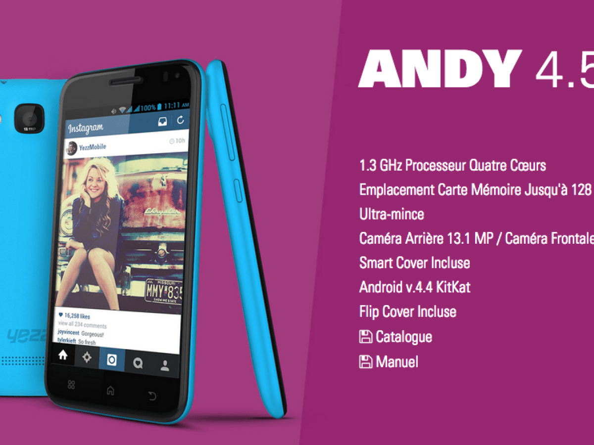 Bon plan : Le smartphone Yezz Andy 4.5M en promotion à 109 euros