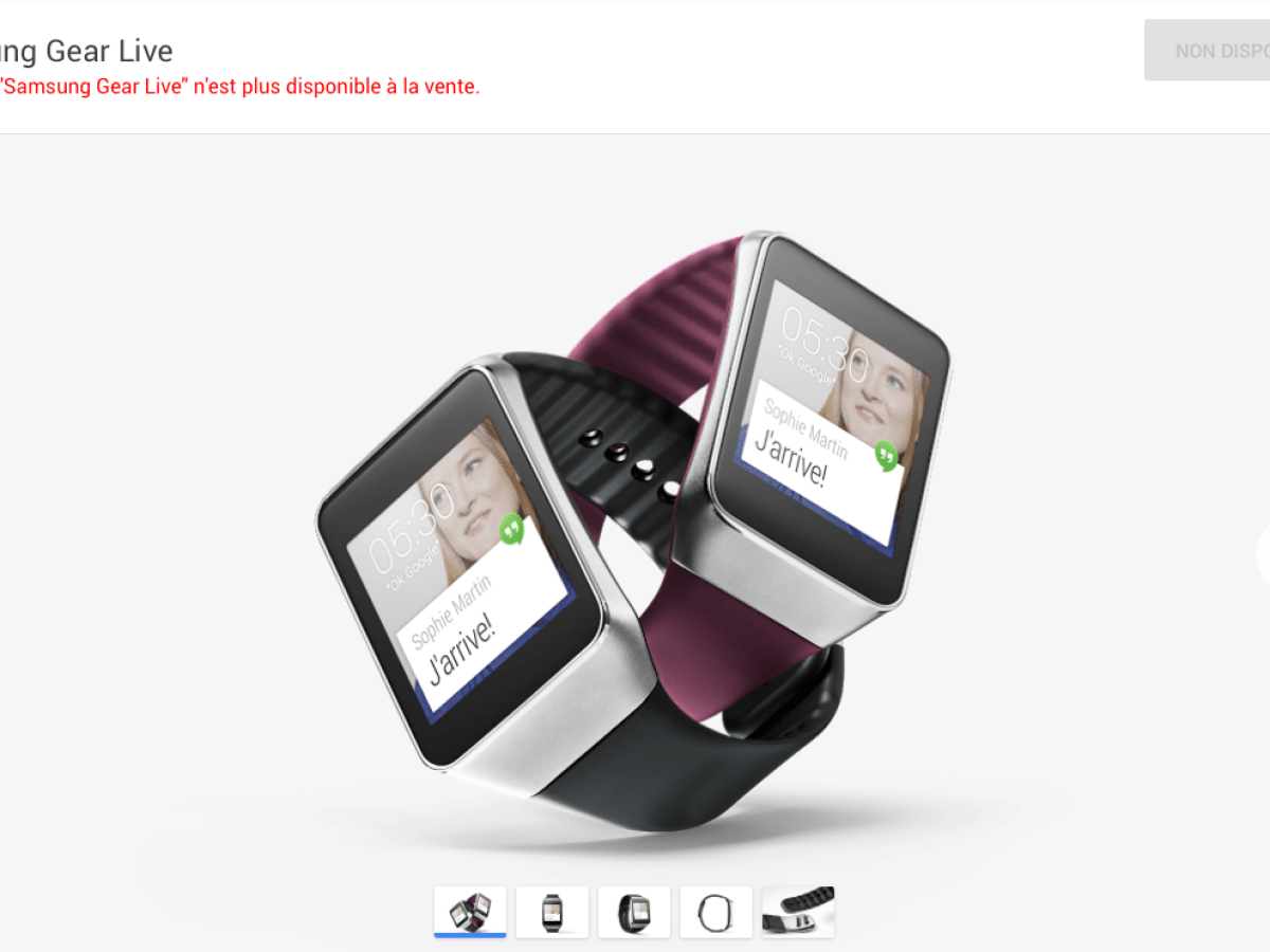 La Samsung Gear Live disparait du Play Store