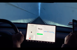 Interface, vitesse max... : une vidéo secrète montre une Tesla dans un tunnel de...