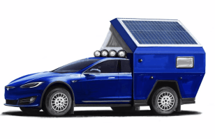 Un camping-car Tesla électrique avec panneaux solaires : c'est le projet de ce voyageur