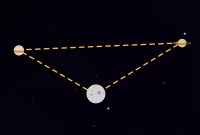 La Lune, Jupiter et Saturne forment un triangle imaginaire dans le ciel ce vendredi...