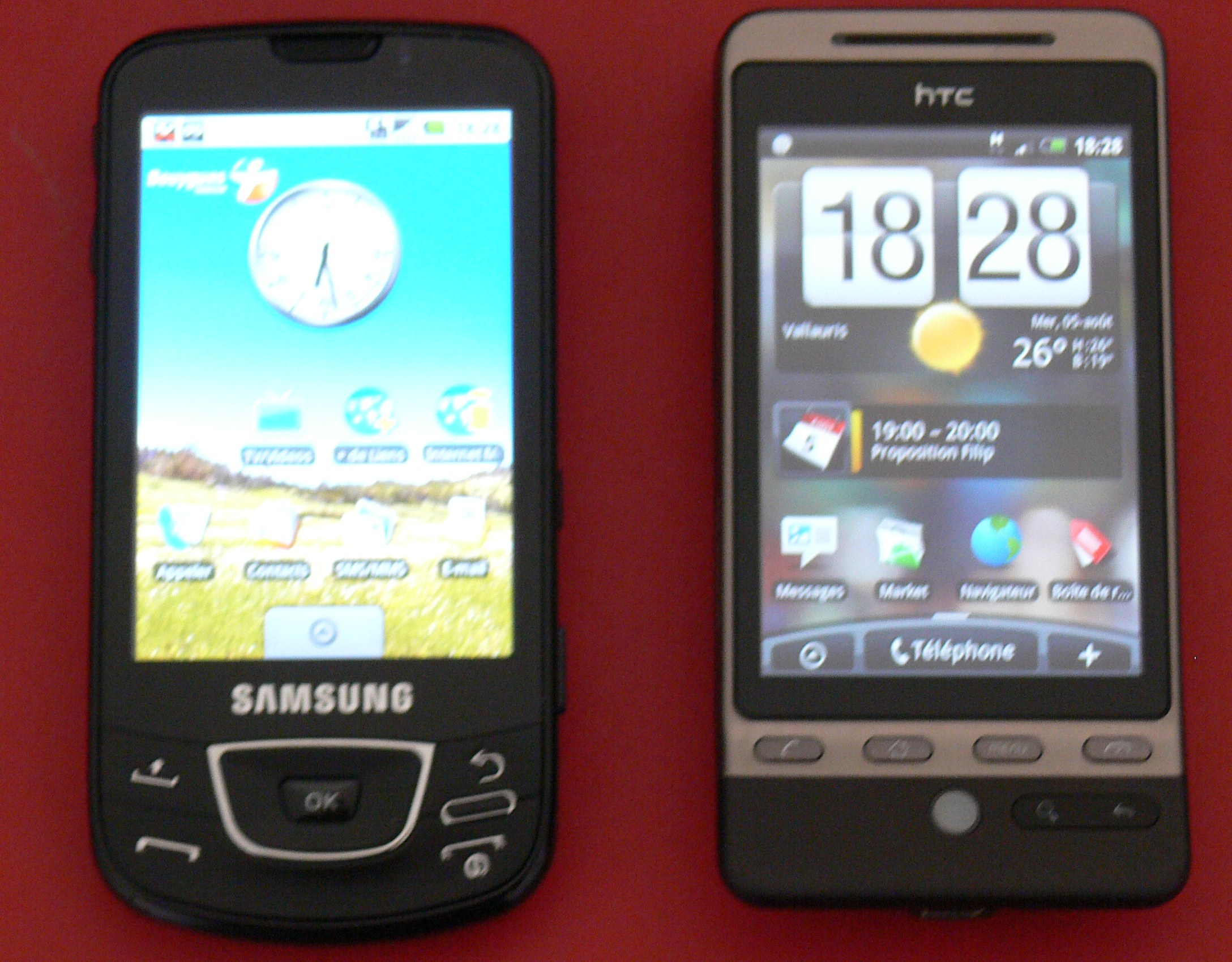 Comparatif HTC Hero et Samsung Galaxy