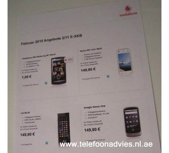 Le Nexus One disponible à 150 euros en France fin février