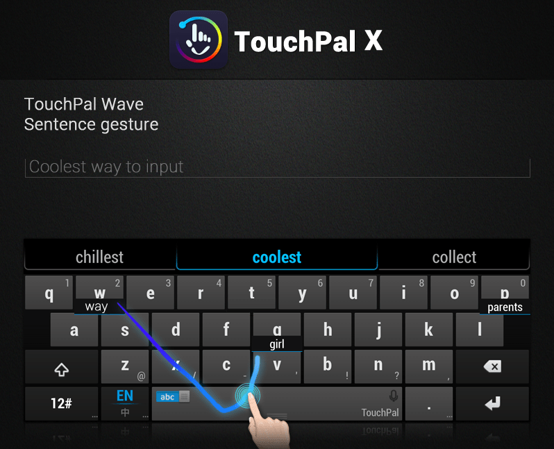 TouchPal X, le clavier intuitif qui va vite !