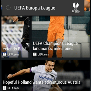 HTC FootballFeed, pour les amoureux du football européen