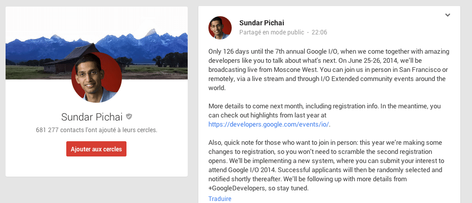 Google I/O 2014 : les 25 et 26 juin !