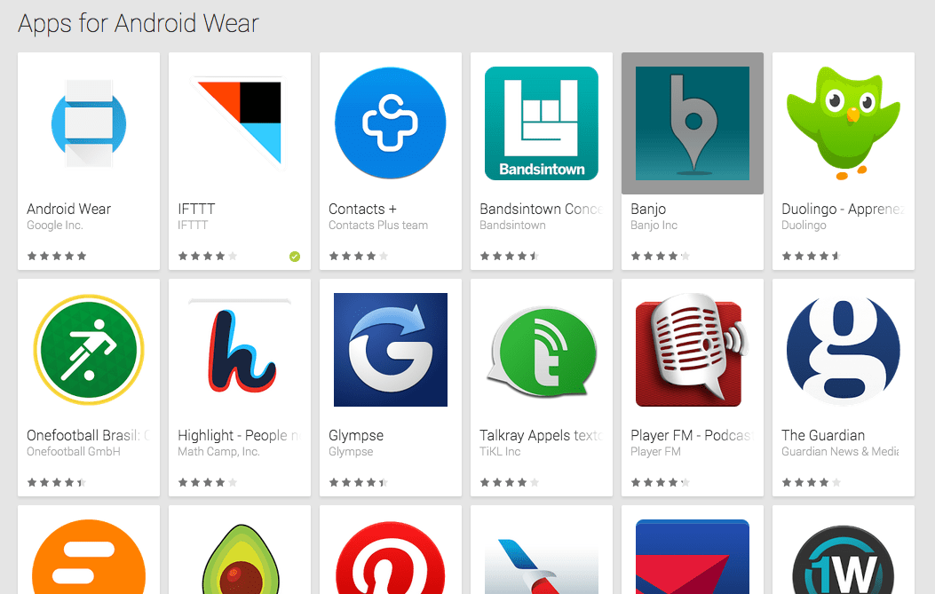 Android Wear : les applications sont arrivées sur le Google Play