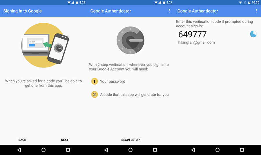 Android Wear accueille Google Authenticator