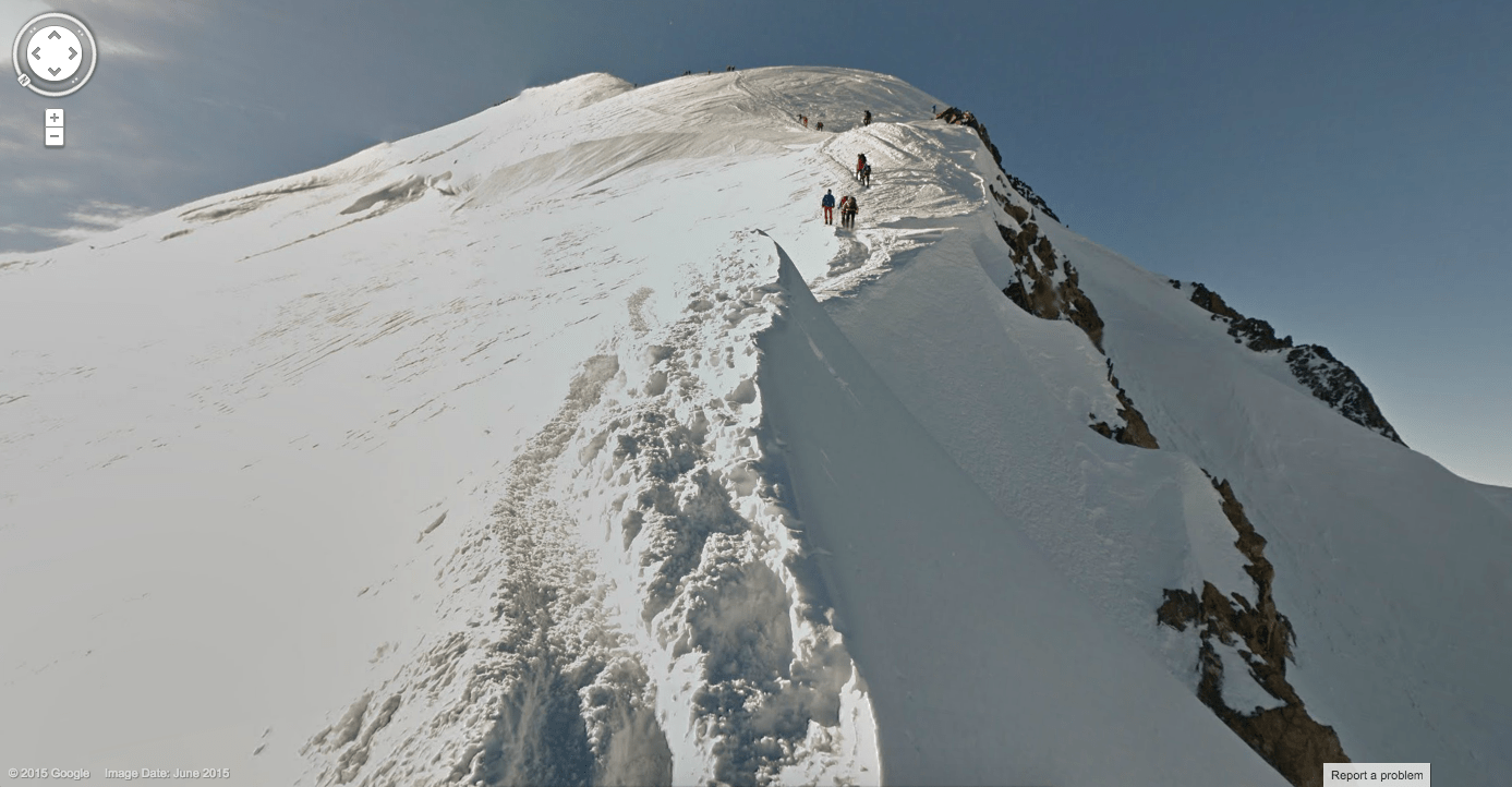 Google vous emmène au sommet du Mont Blanc