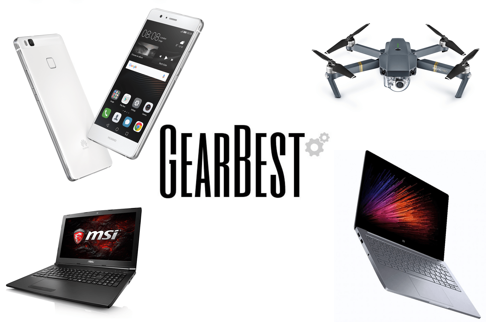4 offres de la semaine sur GearBest : Xiaomi Air 13, MSI GL62M, DJI Mavic Pro et Huawei P9 Lite