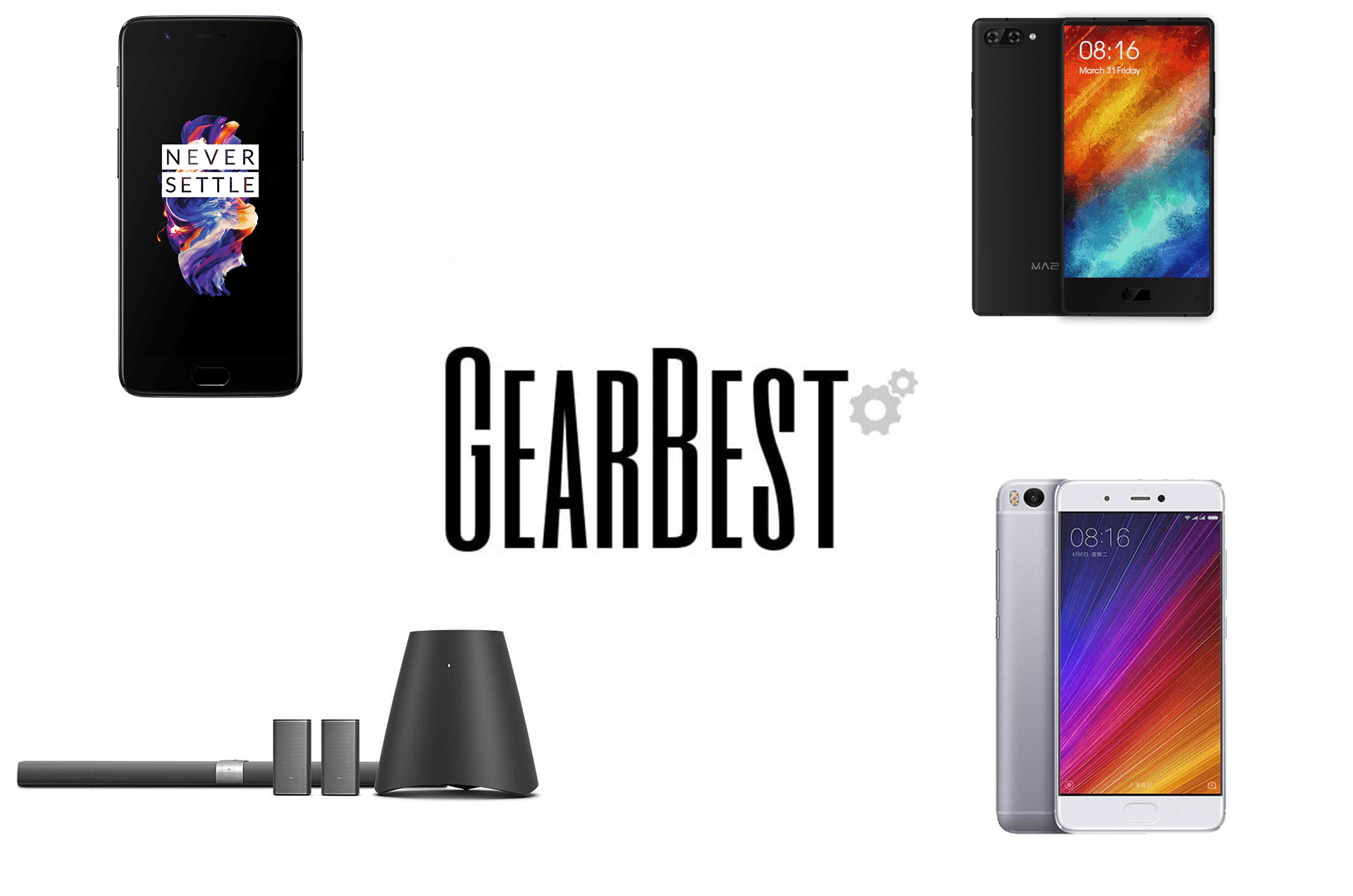 4 offres de la semaine sur GearBest : OnePlus 5, Xiaomi Mi 5s, Maze Alpha et Home Cinéma Xiaomi
