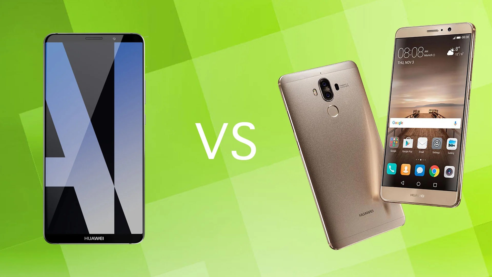 Comparatif : Huawei Mate 10 Pro vs Huawei Mate 9