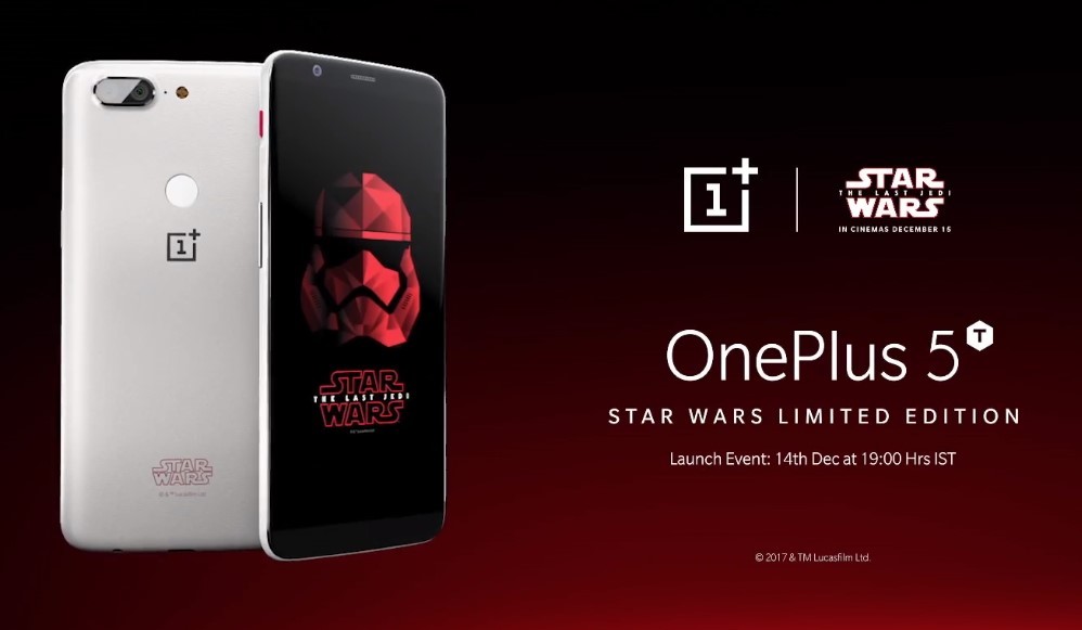 OnePlus 5T : une étoile au nom des premiers acheteurs de l’édition Star Wars