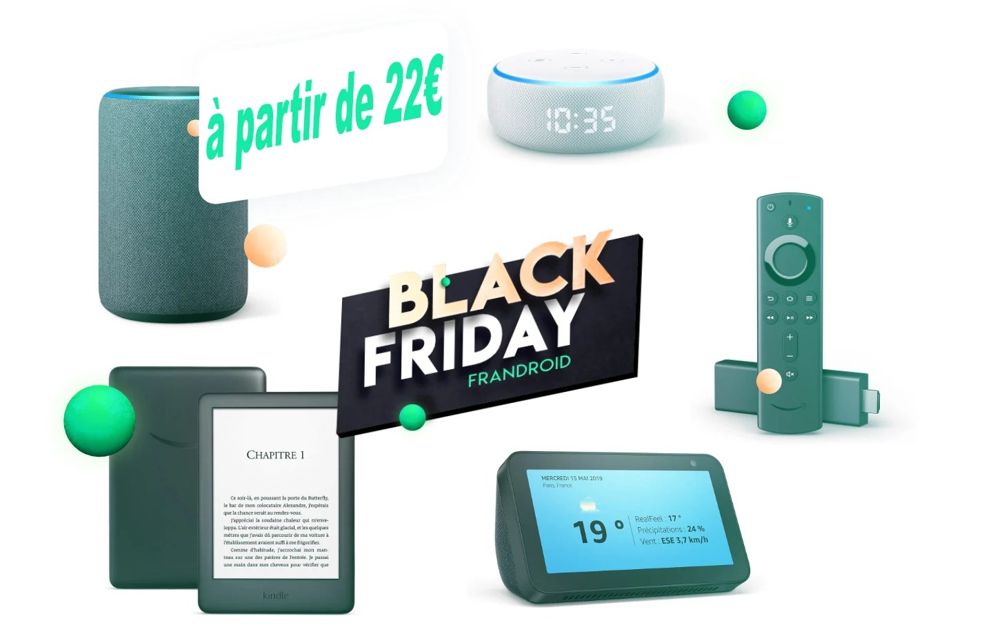 Grosse promotion sur les produits Amazon (Echo, Kindle et Fire) pour le Black Friday