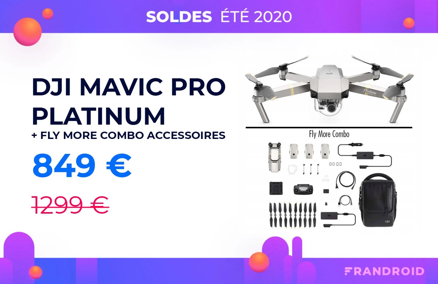 450 euros de réduction sur le drone DJI Mavic Pro et ses accessoires