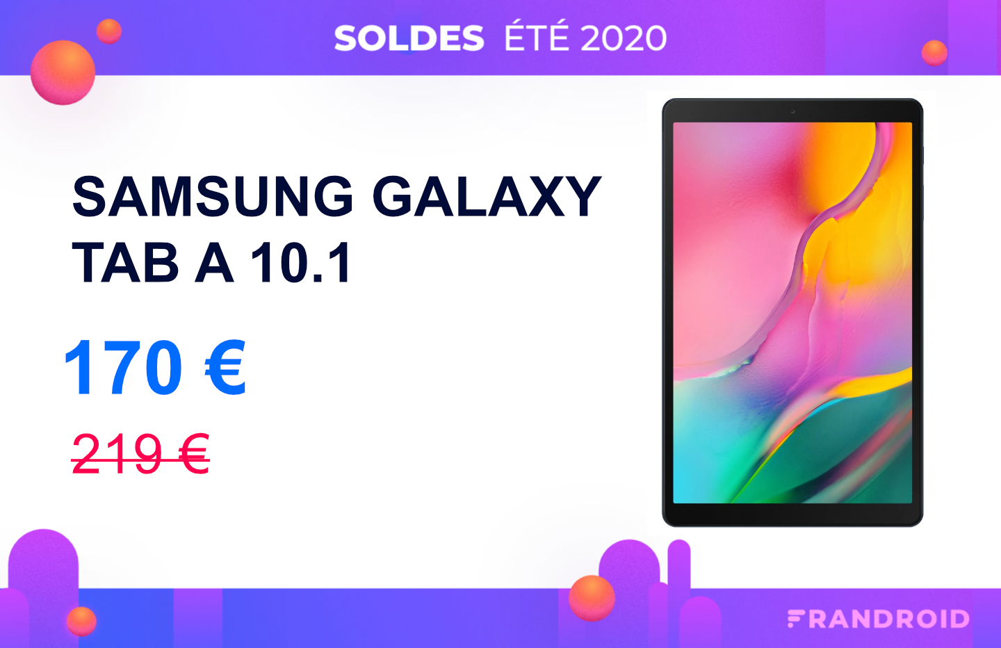 La tablette Samsung Galaxy Tab A 10.1 chute à 170 € pour les soldes