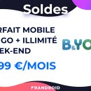 Les soldes B&You avec un forfait mobile 100 Go + illimité le week-end