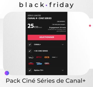 Canal+ : Le pack Ciné Séries passe à 25,99 € pour le Black Friday