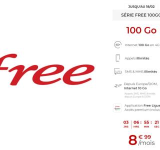 Free prend tout le monde de court et lance un forfait 100 Go à 8,99€/mois