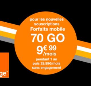 Orange : le forfait 70 Go à 9,99€/mois ne sera bientôt plus disponible