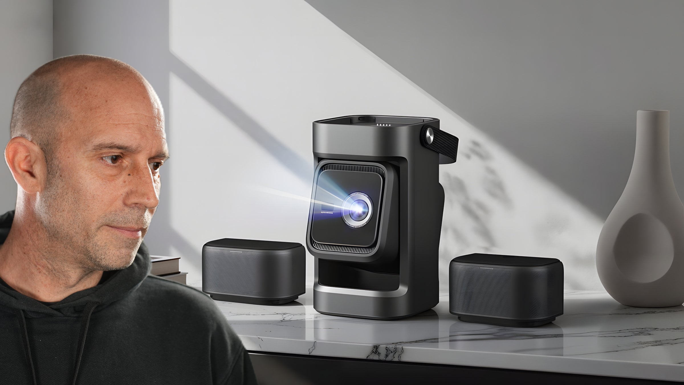 J&rsquo;ai testé le Nebula P1, ce vidéoprojecteur portable veut remplacer votre TV (et aussi votre système audio)