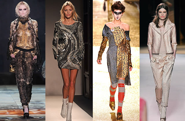 Glitter-robertocavalli-balmain-viviennewestwood-ninaricci Tendances Mode Automne Hiver 2011 2012