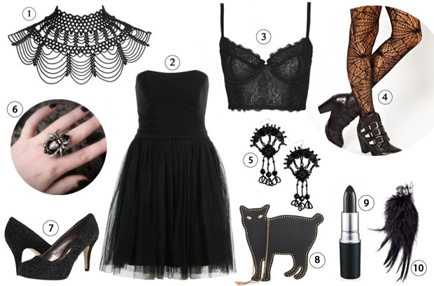 robe noire halloween