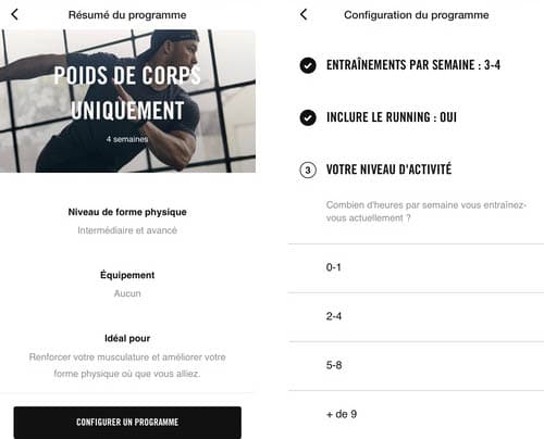 D’abord, je configure mon programme…