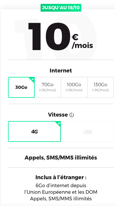 Hors de question de mettre plus de 10€ dans un forfait ? Voici l’offre qu’il vous faut !