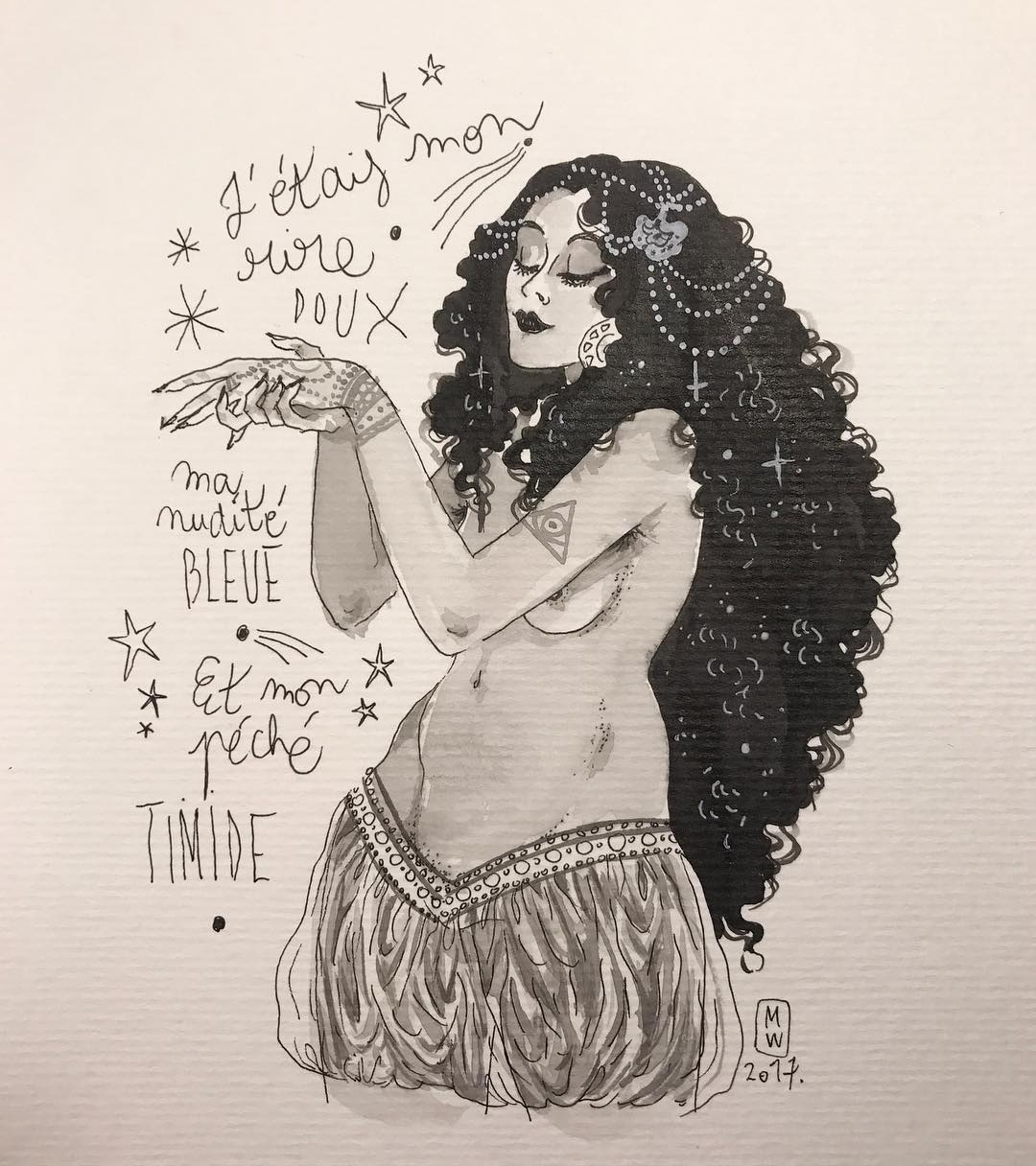 La poétesse libanaise Joumana Haddad par Diglee (Instagram)
