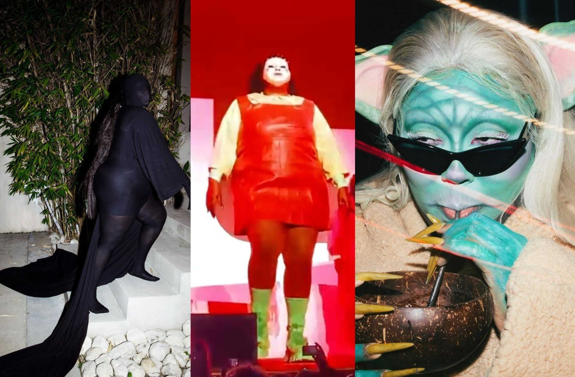 Lizzo en Kim Kardashian, poupée de Squid Game et Grogu pour Halloween. © Instagram de Lizzo.