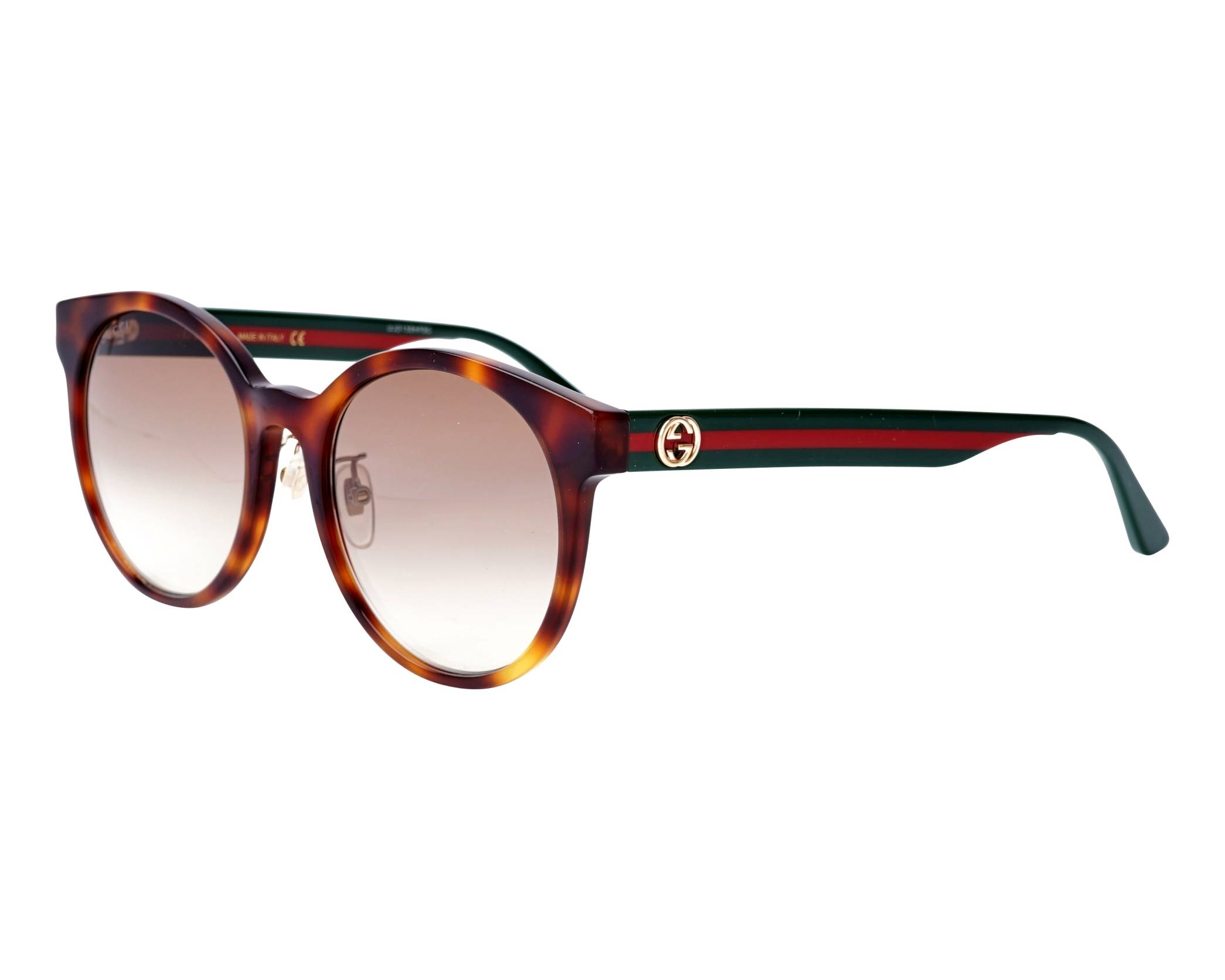 Un exemple de monture « Asian fit » en plastique et quand même doté de plaquettes : les Gucci GG-0416-SK. © Gucci.