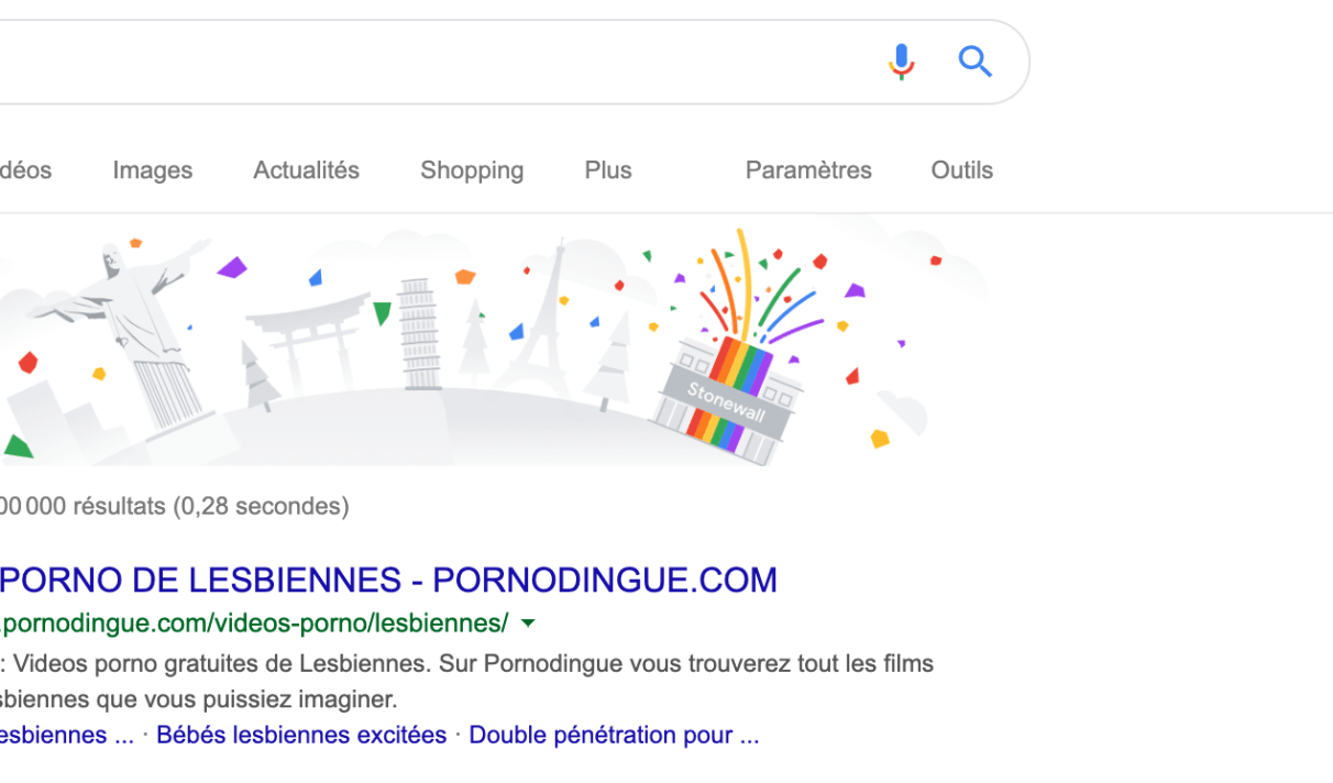 Lesbienne Google Celebre Le Mois Des Fiertes Mais Continue De Ne Montrer Que Des Sites Porno